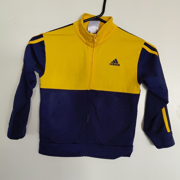 adidas Other - Adidas Toddler Boys Gold/ Navy Blue Track Jacket Size 4